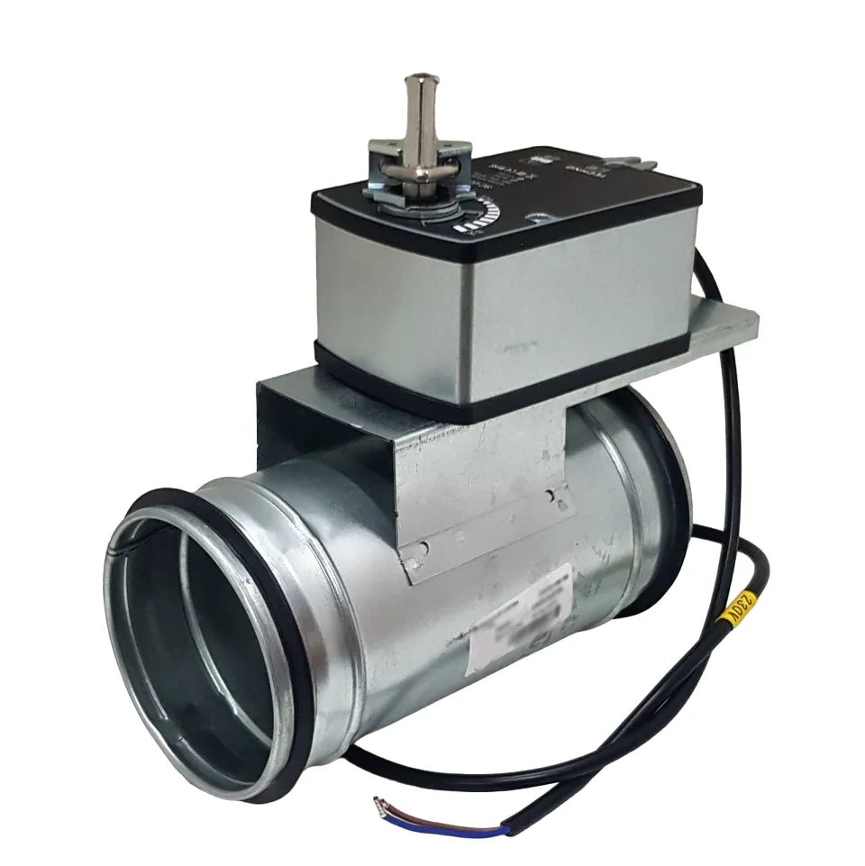 TECHNO TKD100-SC-03DN/24V Регулирующая заслонка круглая, диам. 100мм с электроприводом 3Нм, 24В, управление открыто/закрыто с возвратной пружиной
