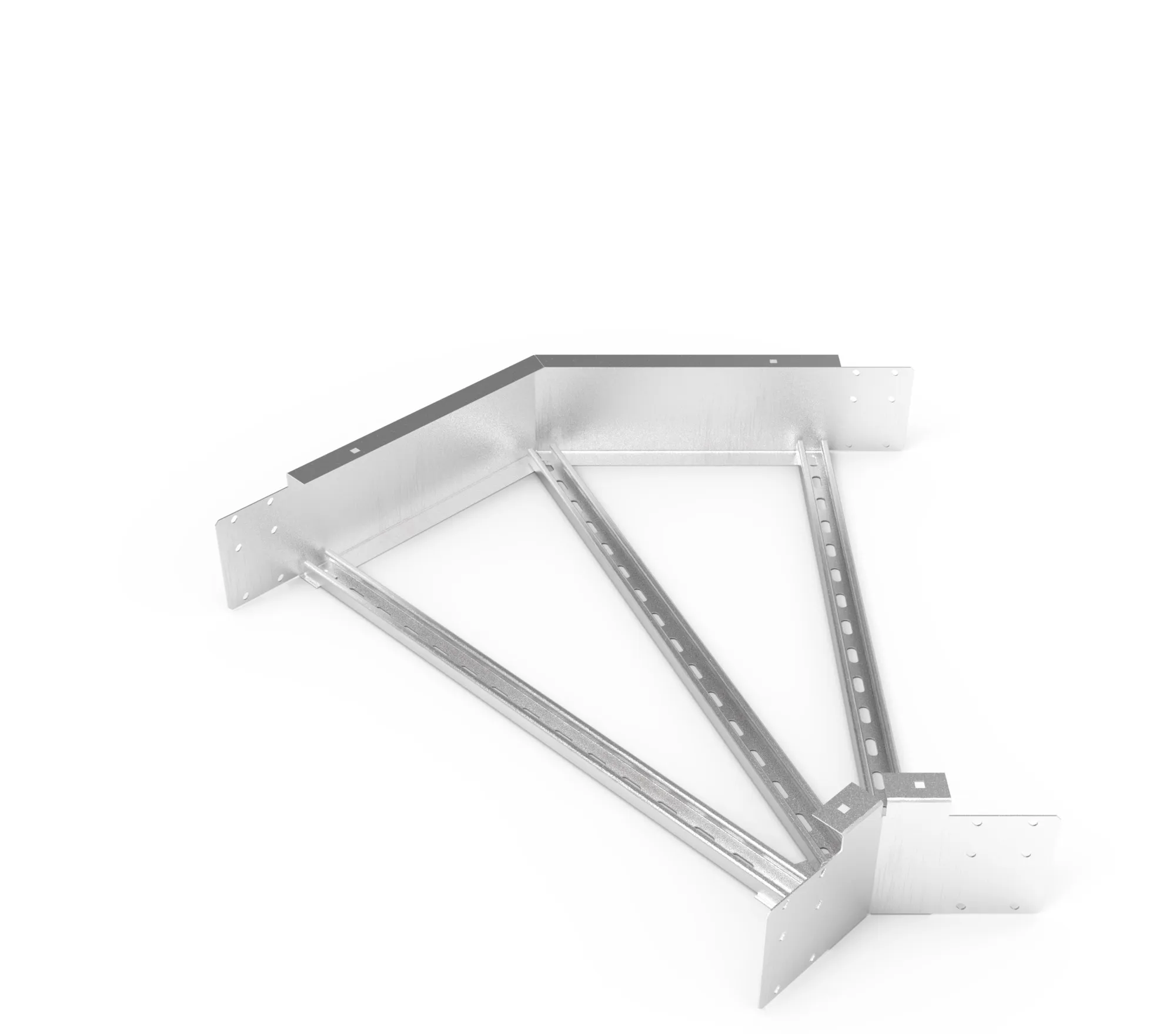 Угол лестничный кабельрост горизонтальный 45 градусов 900х150 s1,5 R=100 мм