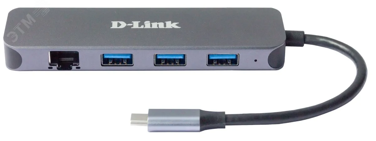 Разветвитель USB 1хUSB Type-C, 3хUSB 3.0 Type-A, 1хUSB Type-C/PD 3.0, 1хRJ45 d-link dub-2334/a1a