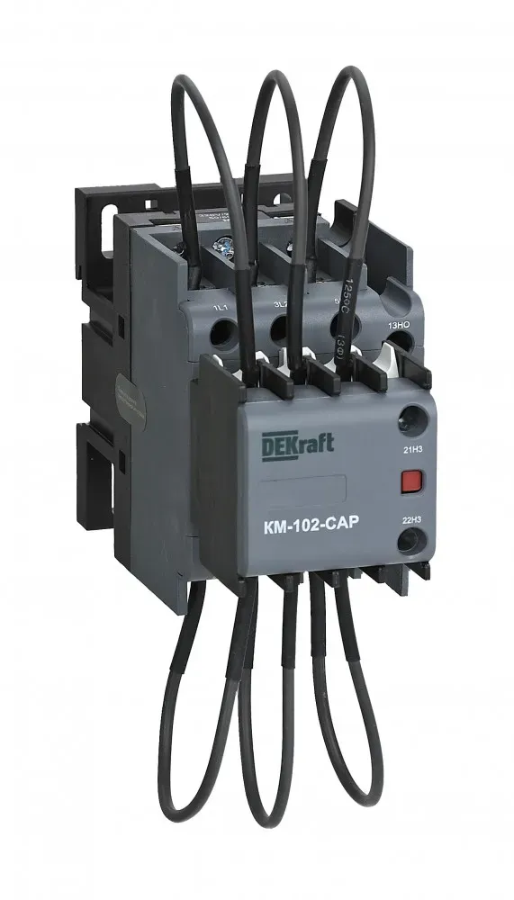 Контактор конденсаторый 25кВАр, 220/230В, AC6b, 2НЗ серии КМ-102-CAP DEKraft