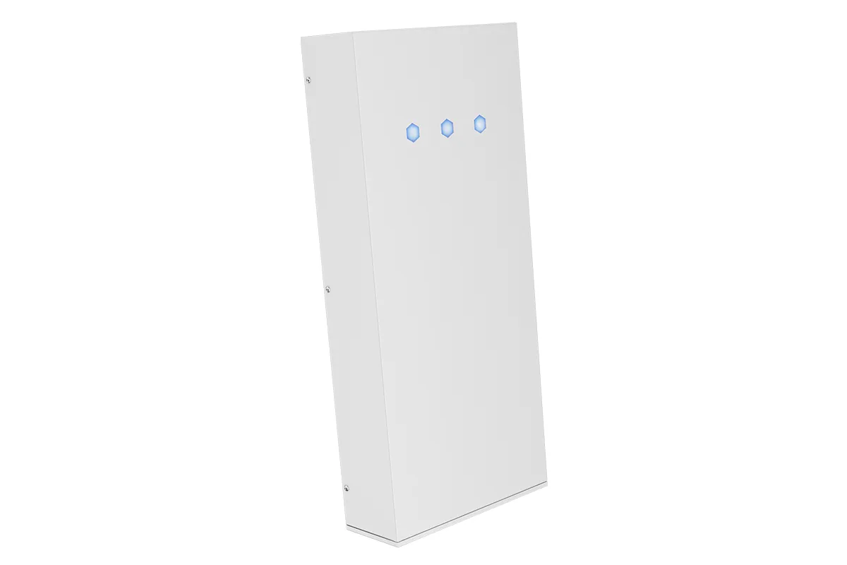Рециркуляторы АНТИВИРУС POWER 3x15Вт РУ 120м2. Закрытого типа, для напольного размещения, цвет белый лотос, со счетчиком