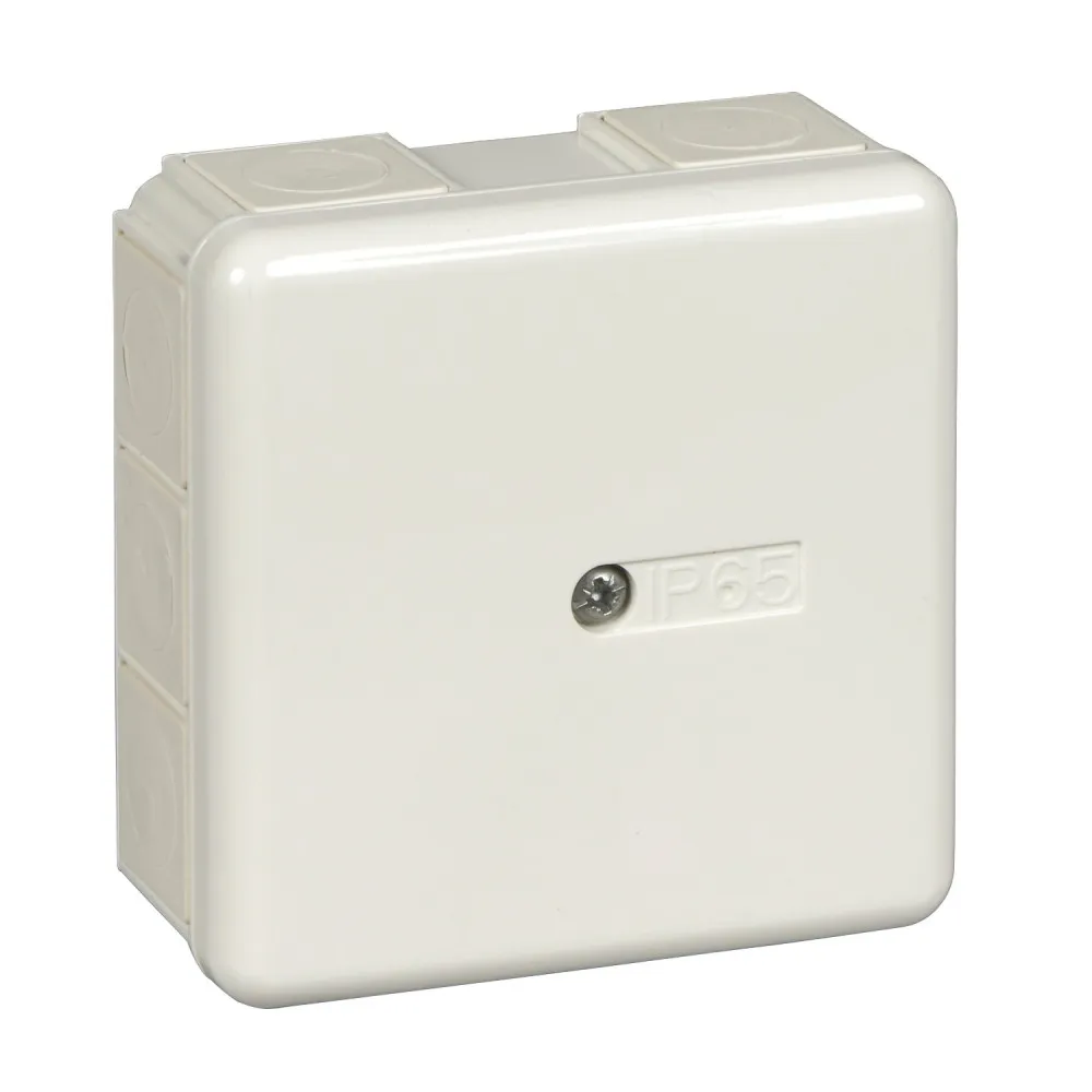 Коробка соединительная 87х87х40 10 сальников IP65 белая