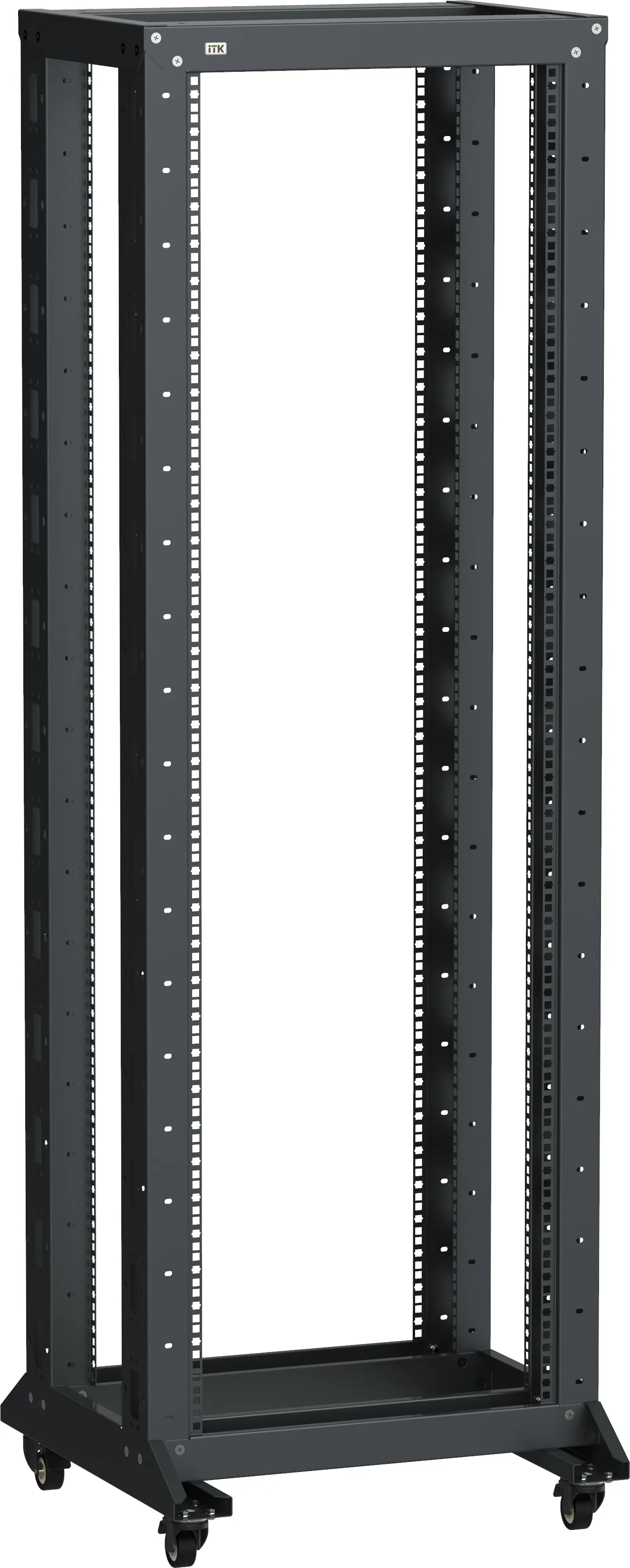 Стойка двухрамная на роликах LINEA F 24U 600х600мм черная