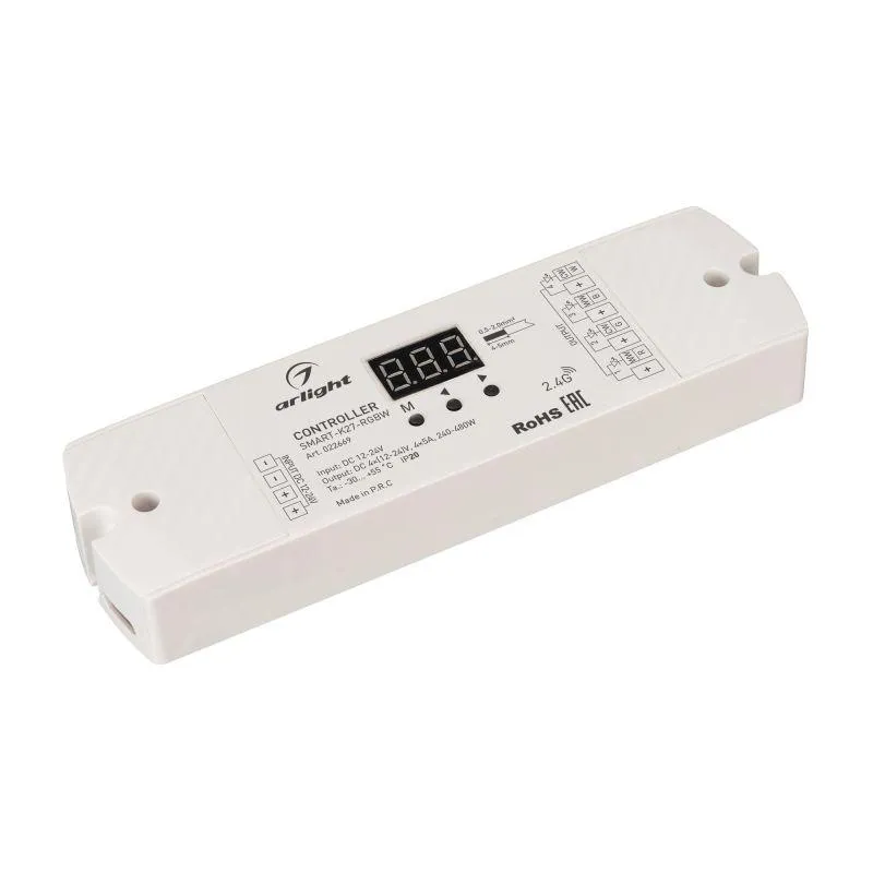 Контроллер SMART-K27-RGBW (12-24V, 4x5A, 2.4G) (ARL, IP20 Пластик, 5 лет)
