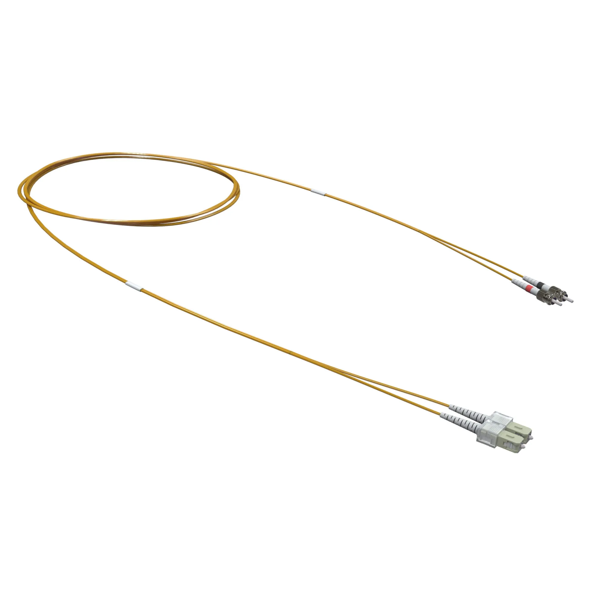 Оптический коммутационный шнур переходной Duplex SC-UPC/ST-UPC, 50/125 OM2, 2 м