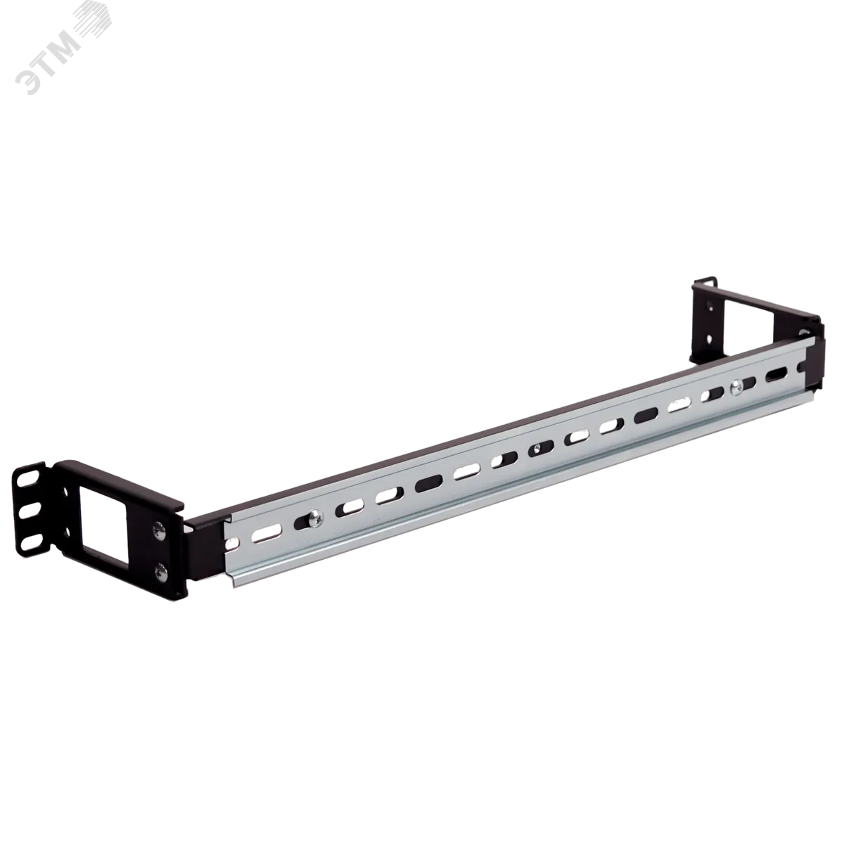 DIN-рейка 1U с регулируемой глубиной установки цвет черный RAL 9005
