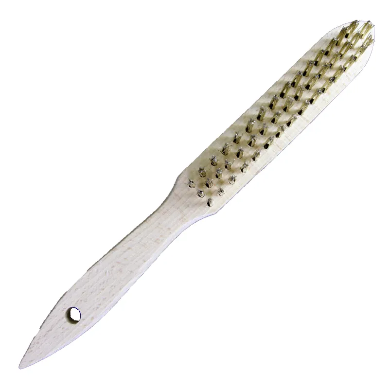 Щетка ручная 3-х рядная 295x145, ворс прямая латунир-я сталь 0,35