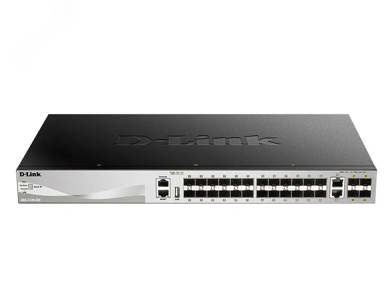 Коммутатор управляемый L3 30 портовRJ45/SFP 10 100 1000 10000 (10G) Мб/с d-link 134266