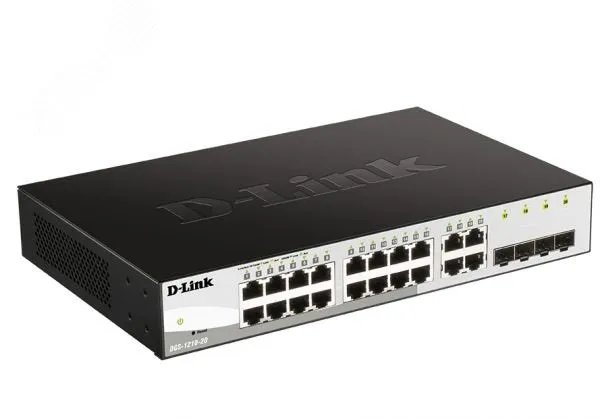 Коммутатор управляемый L2 16 портов 10/100/1000 Мб/с, 4хSFP d-link dgs-1210-20/f2a