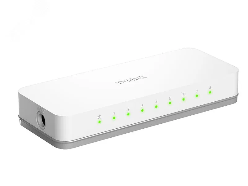 Коммутатор неуправляемый 8 портов RJ45 10 100 Мб/с d-link 127464