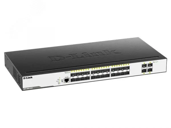 Коммутатор управляемый L2 24 порта RJ45/SFP 1000 10000 (10G) Мб/с d-link 115930