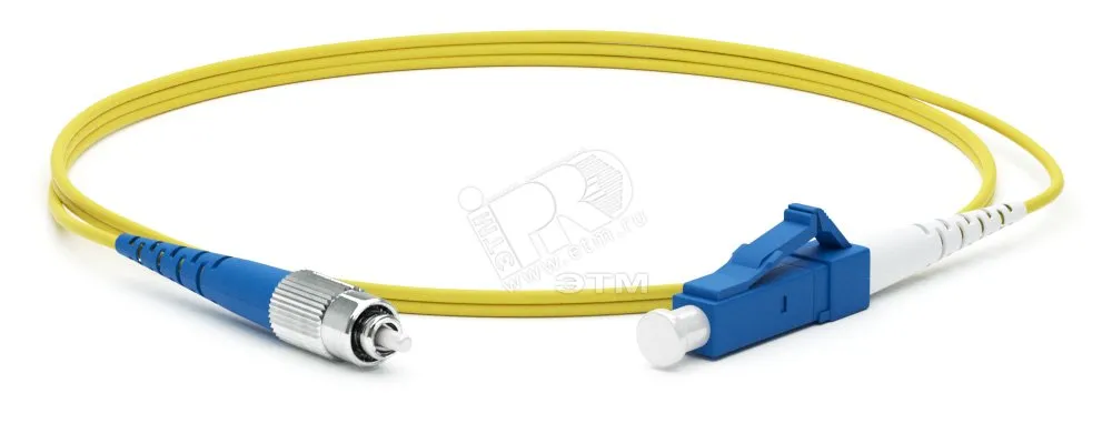 Патч-корд волоконно-оптический (шнур) SM 9/125 (OS2) FC/APC-LC/APC simplex LSZH (1м)