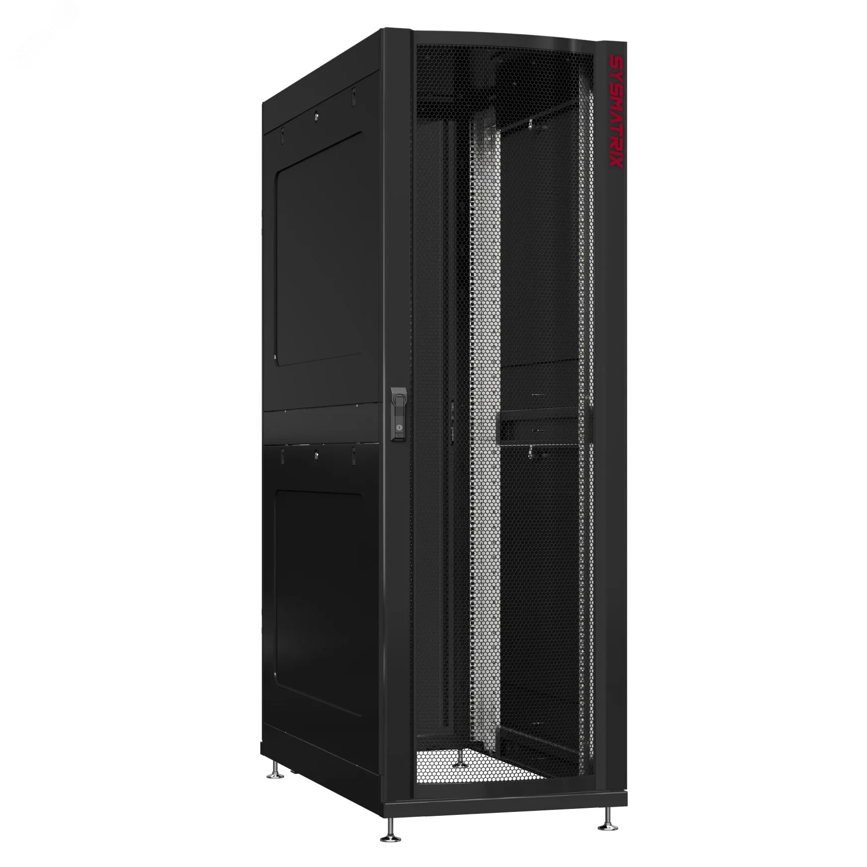 Шкаф серверный 45U 800х1070 передняя дверь: одностворчатая перфорированная IP20. задняя дверь: одностворчатая глухой металл IP51. боковые панели: глухой металл. цвет: черный RAL9005