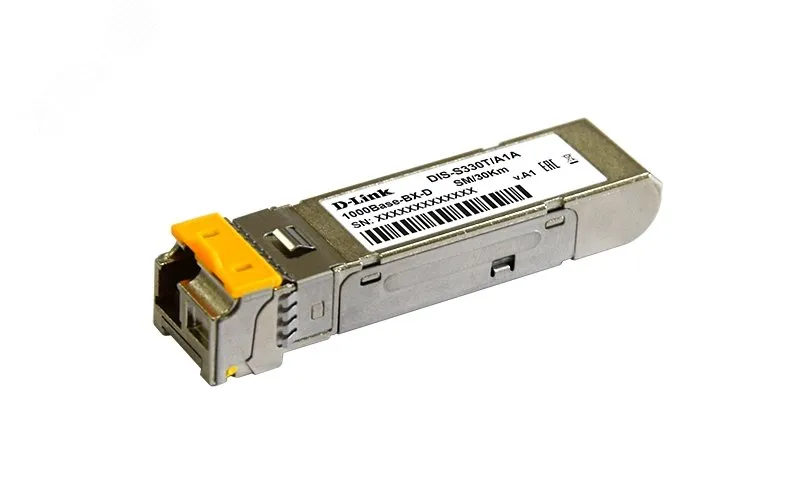 Трансивер промышленный SFP, 1 порт 1000Base-BX-D,Tx:1550 нм, Rx:1310 нм,до 30 км d-link 123402