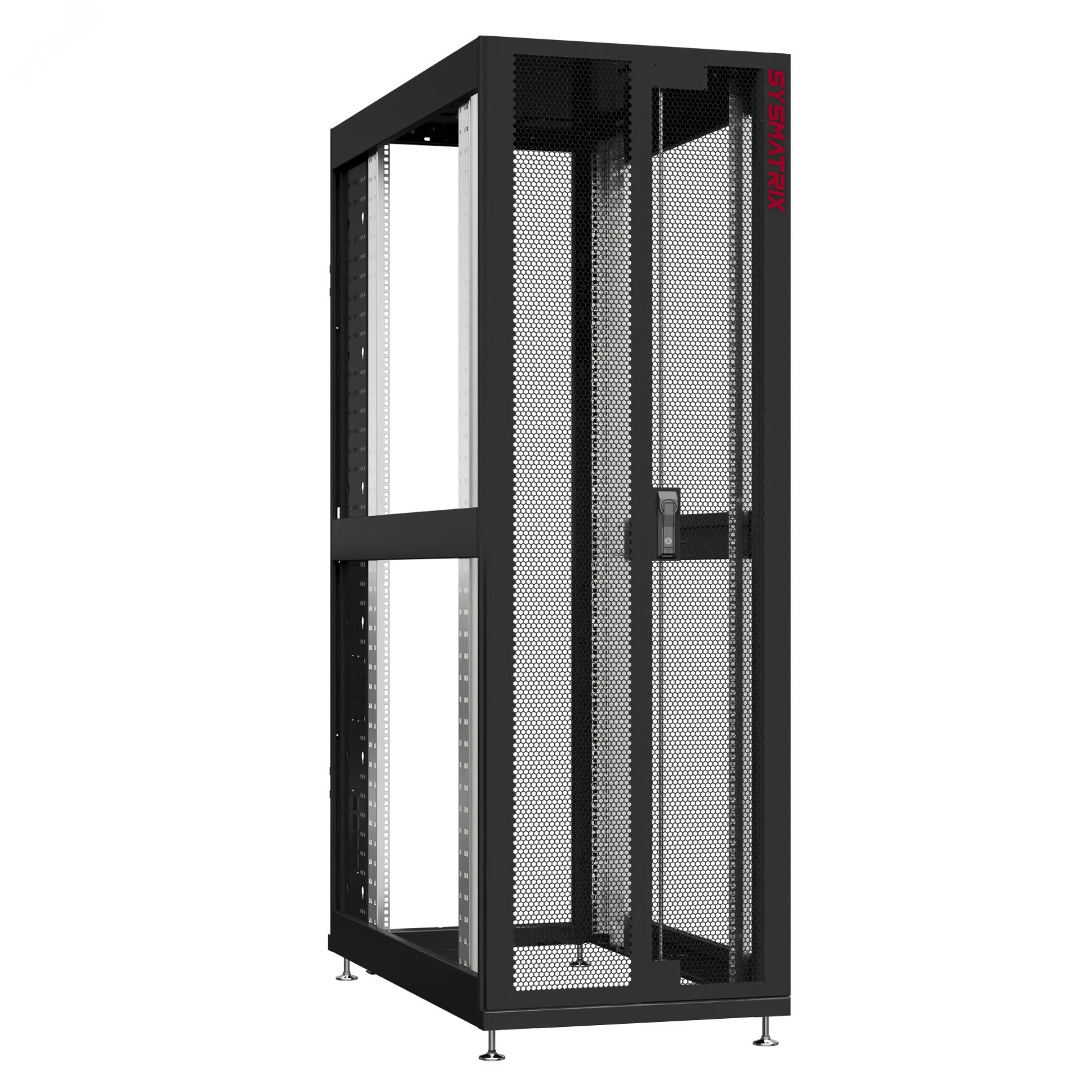 Шкаф серверный 42U 800х1200 передняя дверь: двустворчатая перфорированная IP20. задняя дверь: без. боковые панели: без. цвет: черный RAL9005