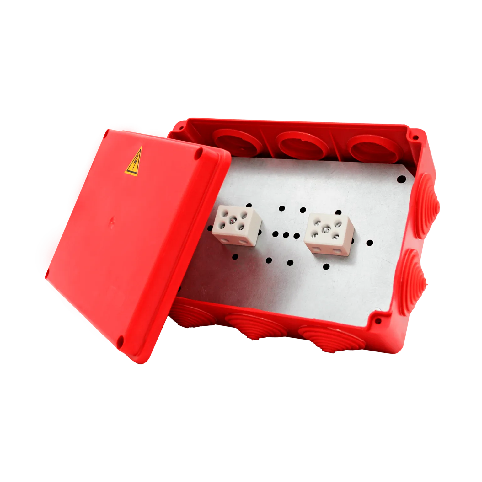 Коробка распределительная огнестойкая КРОПС-П5, IP54, габаритные размеры 190х140х70 мм, для кабелей сечением до 6 мм2, 6 клемм