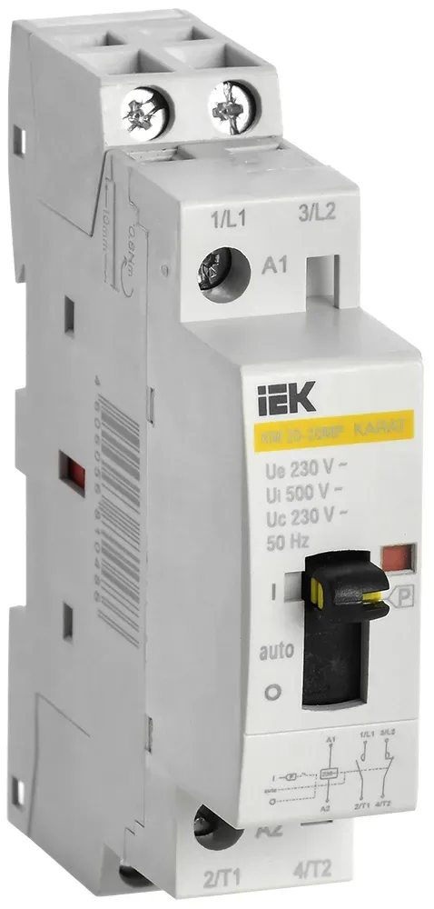 Контактор модульный с ручным упр. КМ20-20МР AC KARAT Iek mkk12-20-20