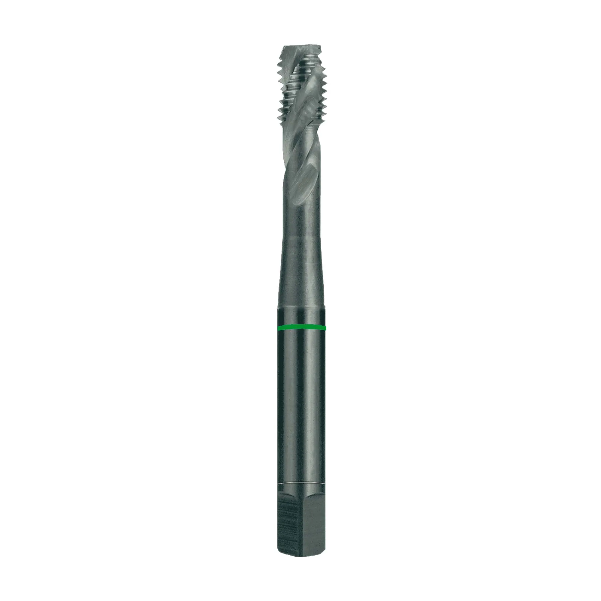 Метчик М 2,5х0,45 (Машинный, спиральный) DIN371 HSSE-TiALN 6h C/2-3P R35 50мм a=2,1