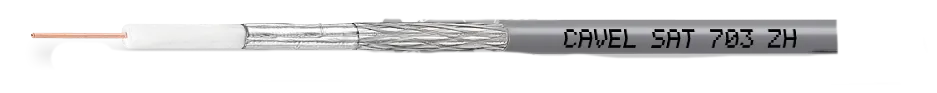 Кабель коаксиальный SAT 703 ZH серый 100м Cavel 4019810