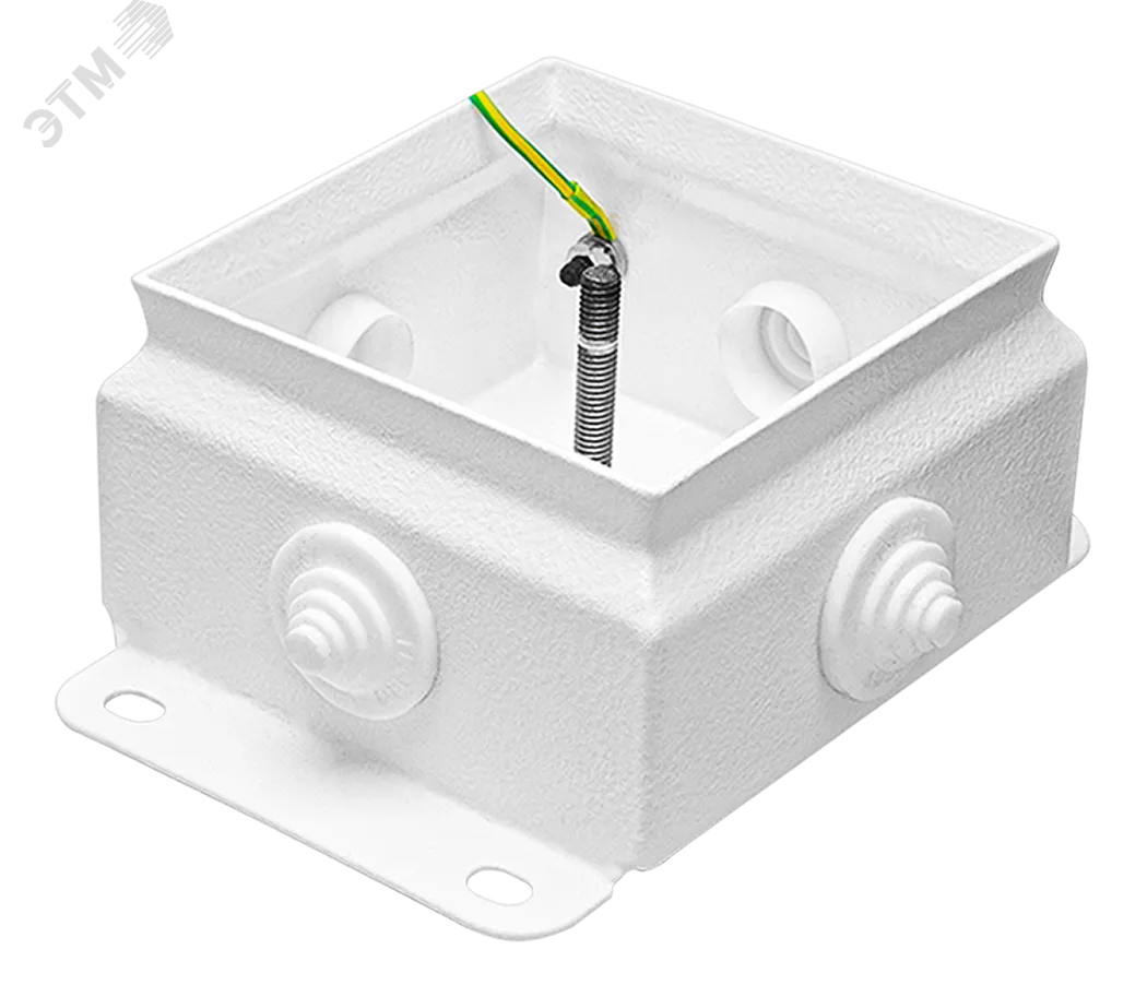 Коробка монтажная КМ IP66(Р)-1010 (без DIN рейки), корпус из оцинкованной стали, количество резиновых вводов 4(8-13мм)