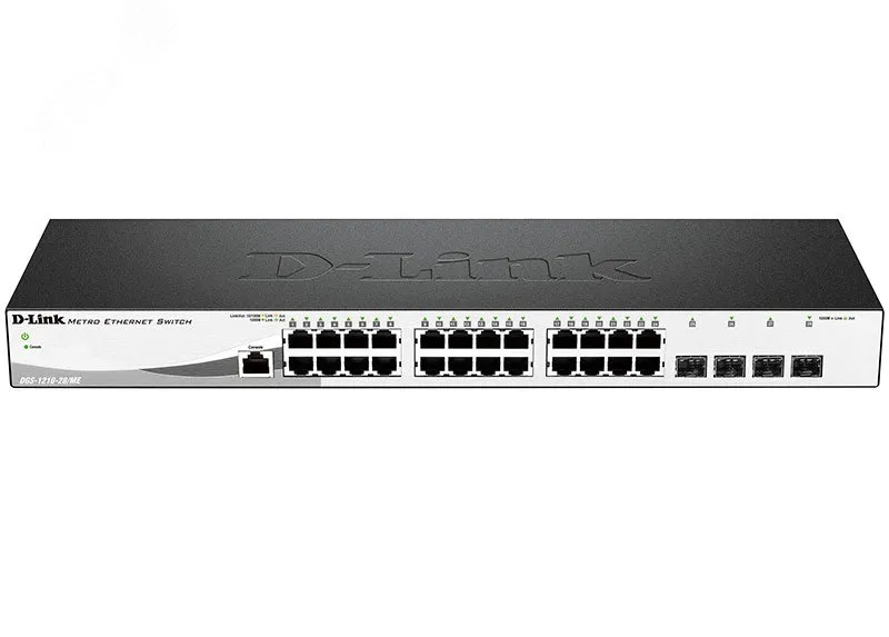 Коммутатор управляемый L2 28 порта RJ45/SFP 10 100 1000 Мб/с d-link dgs-1210-28/me/a2b