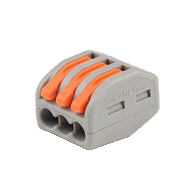 Клеммы монтажные многоразовые PTC-3P 222-413 450V 32A 0,08-2,5(4.0)mm2 , 3 отверстия, серые 50 шт. Jazzway 5050822