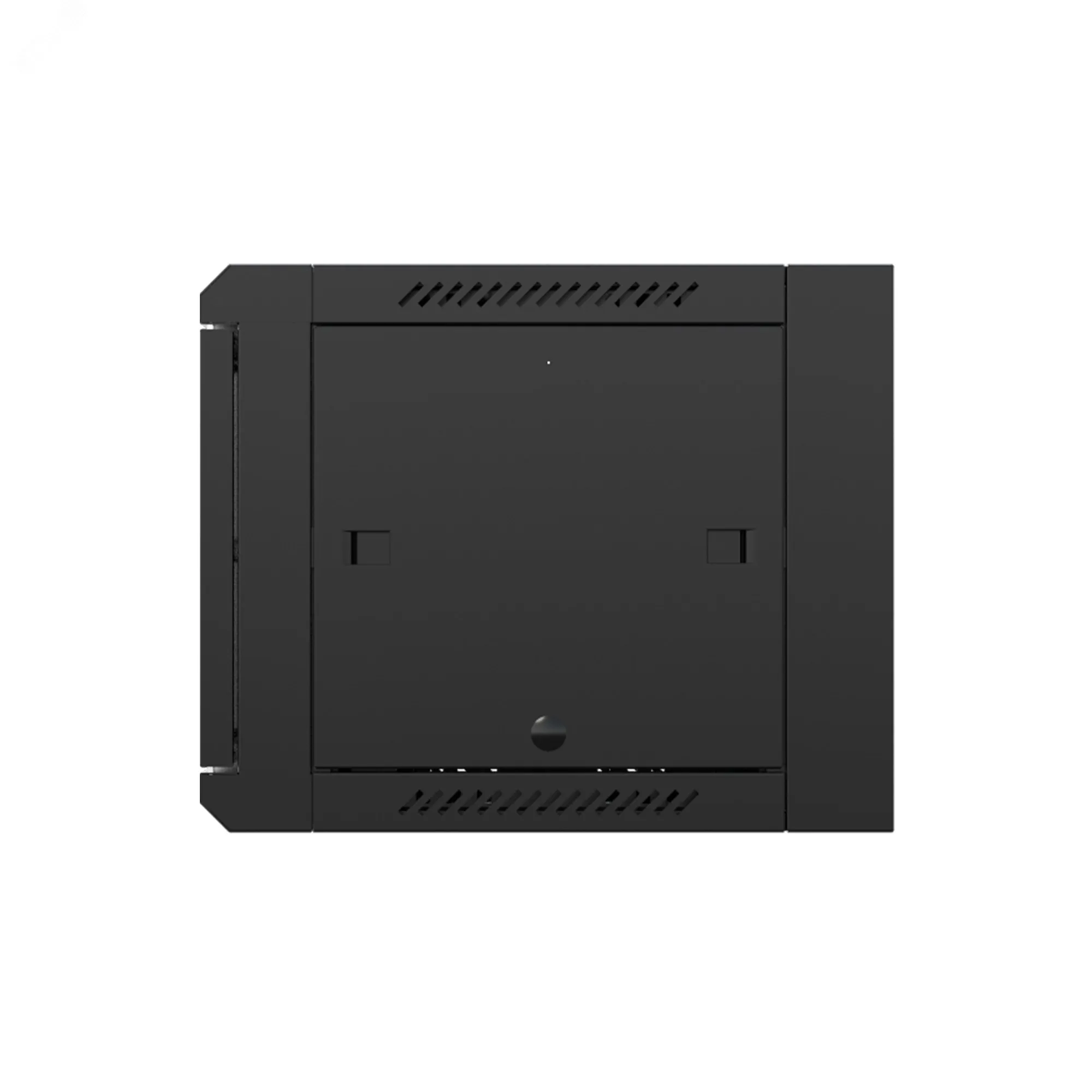 Шкаф настенный телекоммуникационный W 9U 600х600х500мм, 2 профиля 19, дверь сплошная металл, боковые стенки съемные, разобранный, черный RAL 9005