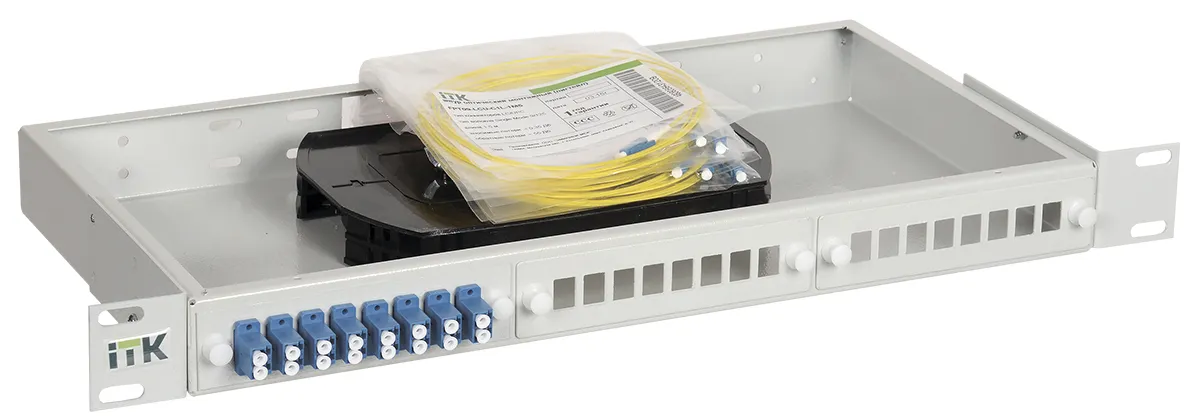 Кросс 1U укомплектованный SC (Simplex) 16шт (OS2)