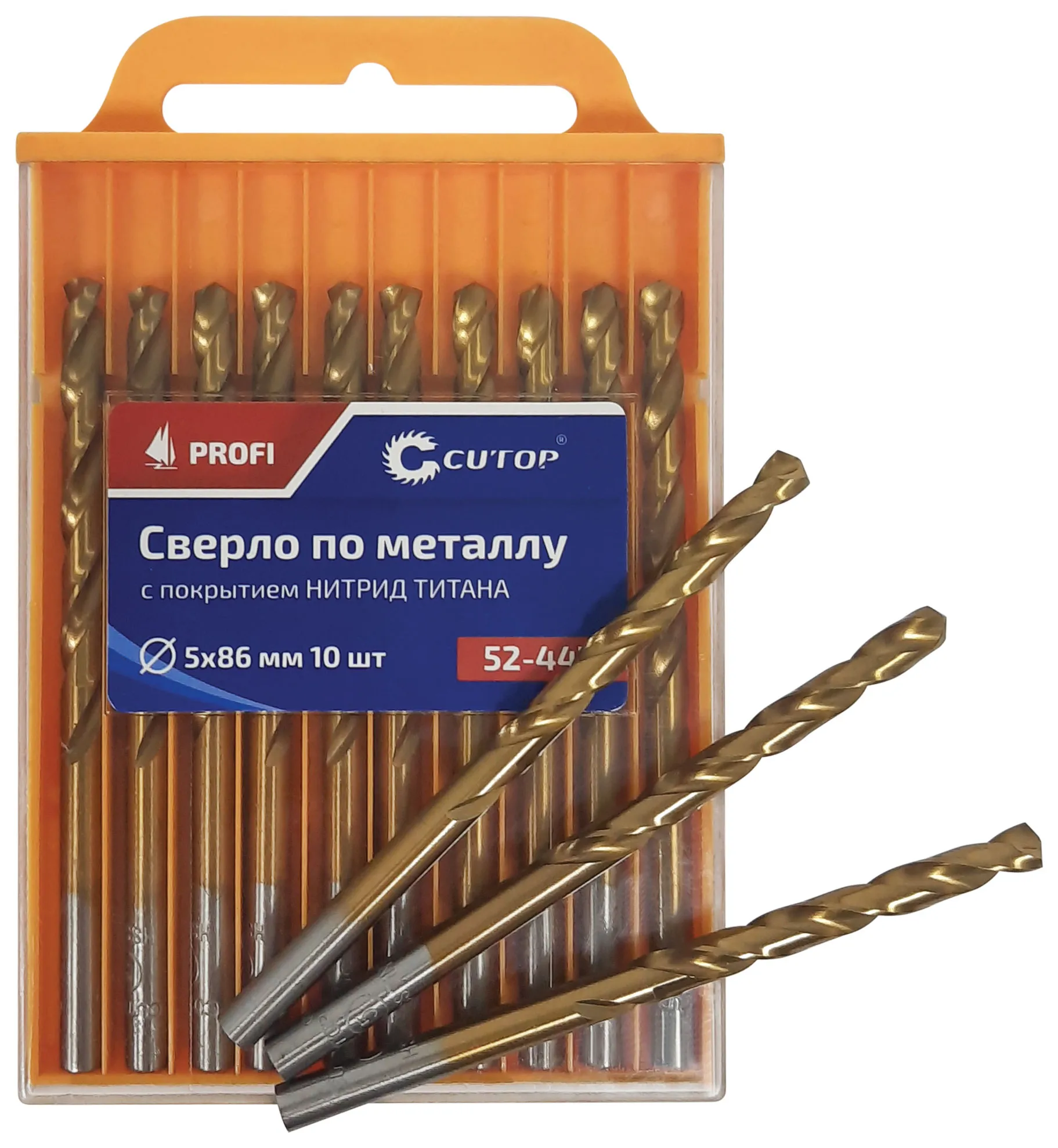 Сверло по металлу Cutop Profi с титановым покрытием, 1.5х40 мм (10 шт)