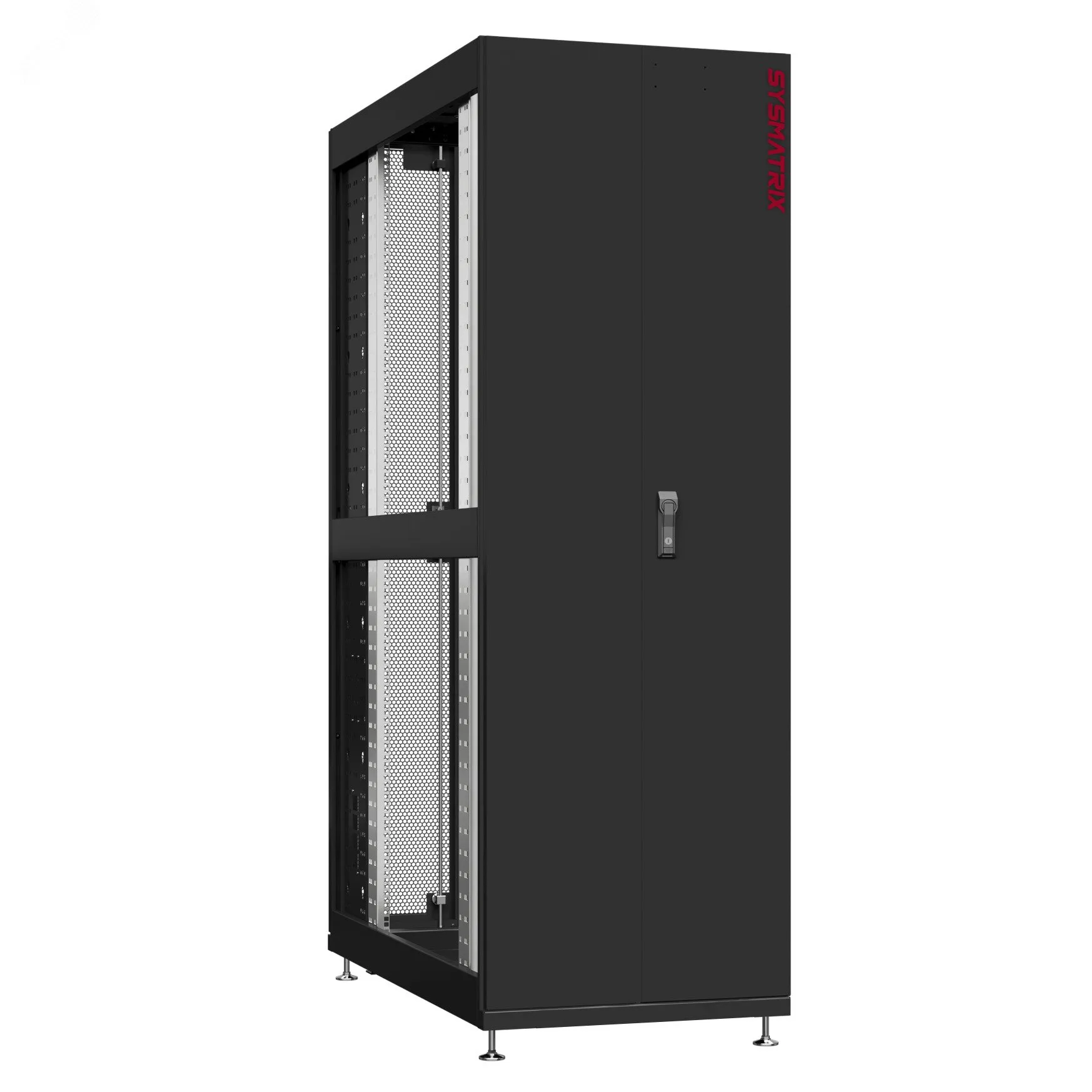 Шкаф серверный 42U 800х1070 передняя дверь: двустворчатая глухой металл IP51. задняя дверь: двустворчатая перфорированная IP20. боковые панели: без. цвет: черный RAL9005