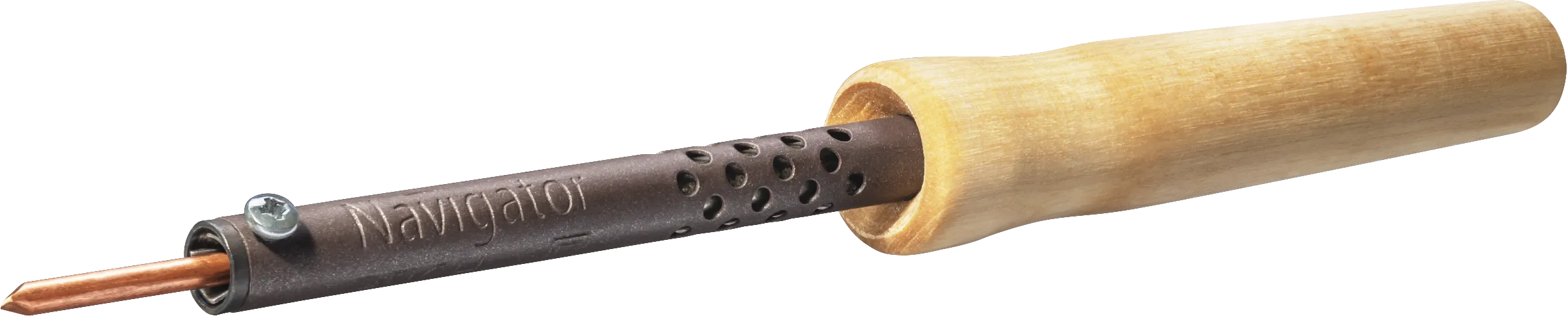 Паяльник деревянная ручка клин прямой NSE-Pes01-65W-СP
