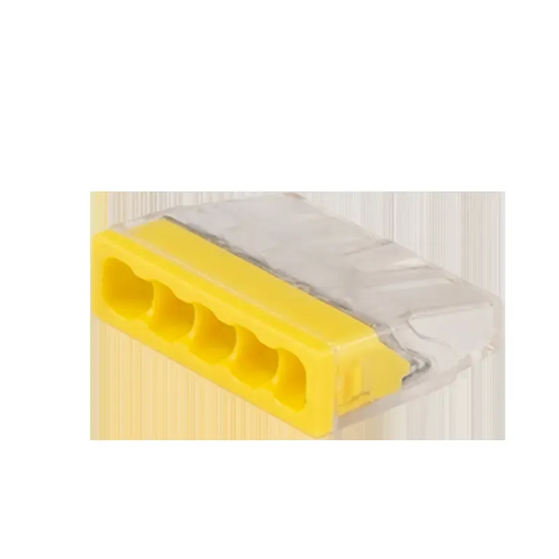 Клеммы монтажные PTC-5P 2273-245 450V 32A 0,14-4.0mm2 , 5 отверстий, прозрачные, с пастой ,/ 50 шт. Jazzway 5051188