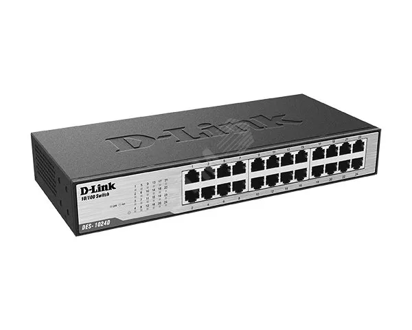 Коммутатор неуправляемый 24 порта 10/100 Мб/с d-link des-1024d/g1a