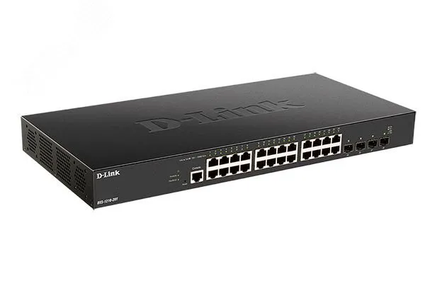 Коммутатор настраиваемыйL2 38 портов RJ45/SFP 2500 (25G) 10000 (10G) Мб/с d-link 128082
