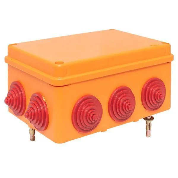 Коробка огнестойкая 190х140х70мм IP55, 3 двойных клеммника 1,5-10 мм2