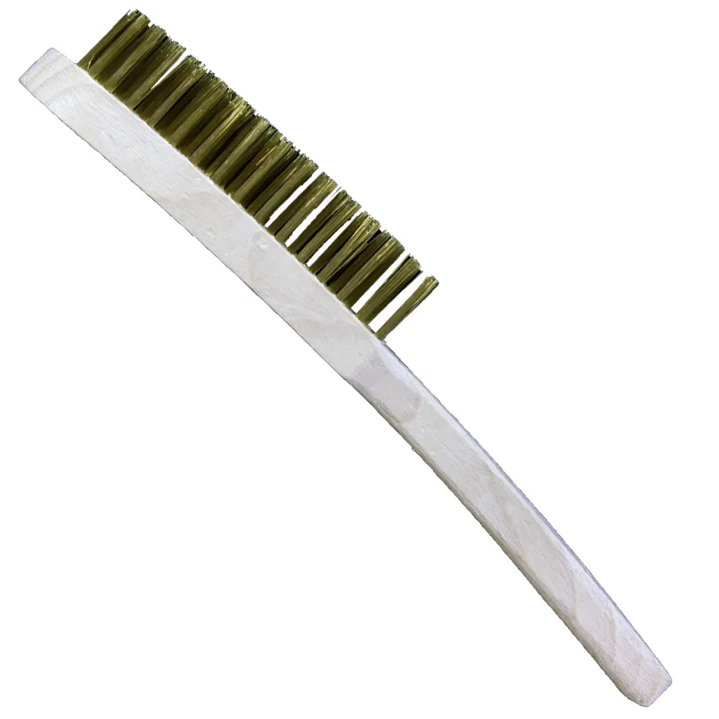 Щетка ручная 3-х рядная 295x145, ворс прямая латунир-я сталь 0,35