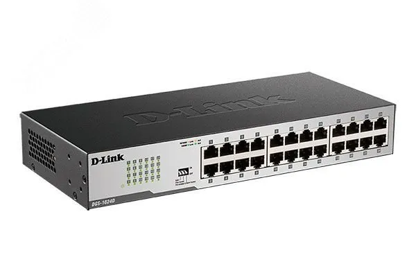 Коммутатор неуправляемый 24 порта 10/100/1000 Мб/с d-link dgs-1024d/i1a
