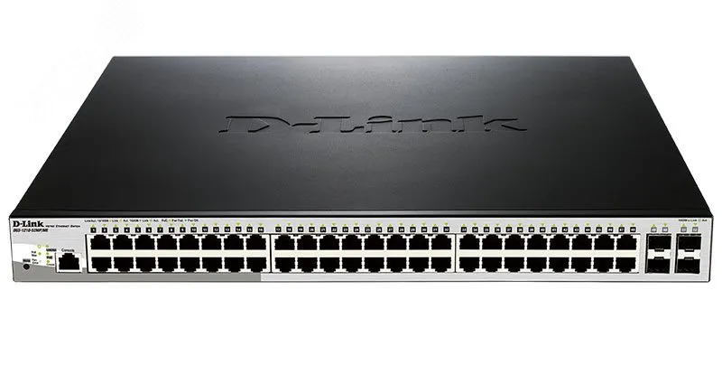 Коммутатор управляемый L2 48 портов 10/100/1000 Мб/с 4хSFP 1000 Мб/с d-link dgs-1210-52mp/me/b2a