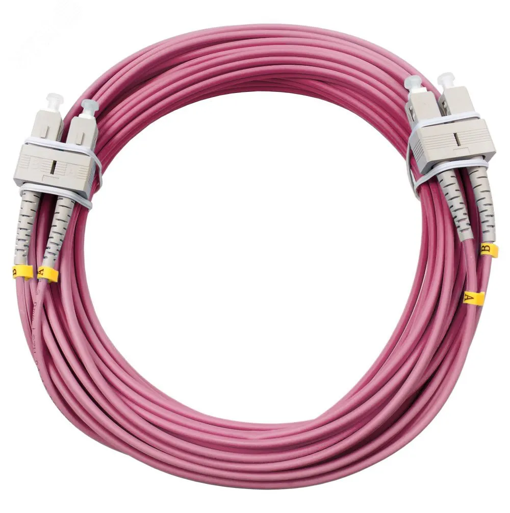 Шнур оптический duplex 20м SC-SC 50/125 мм OM4 LSZH