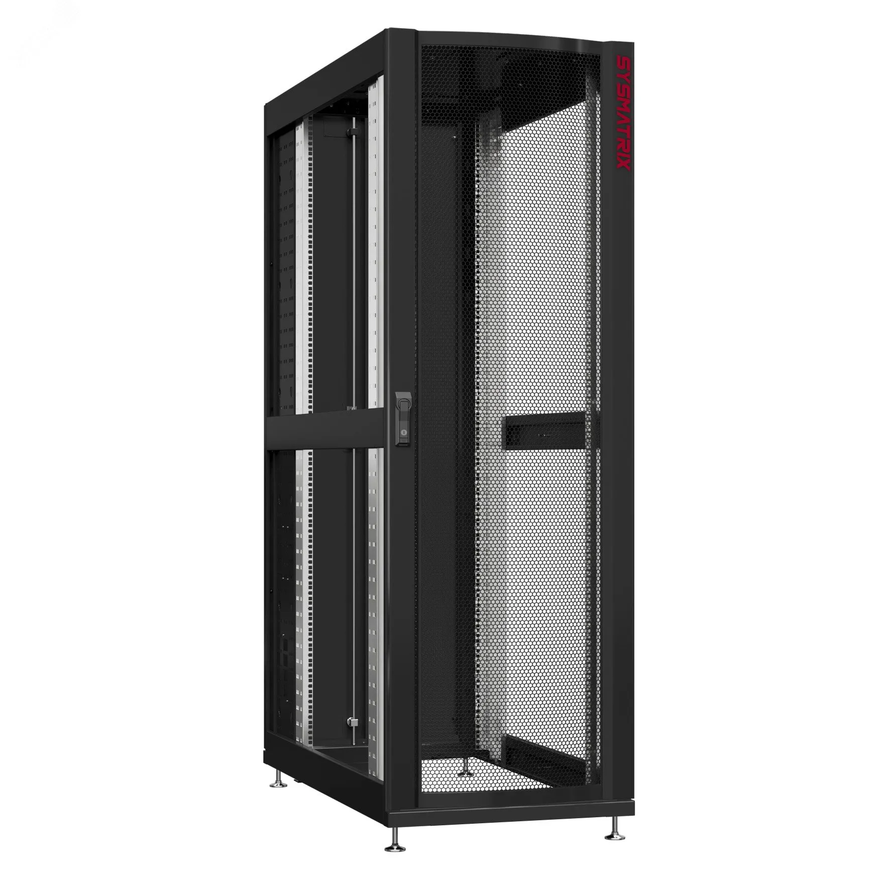 Шкаф серверный 45U 600х1070 передняя дверь: одностворчатая перфорированная IP20. задняя дверь: двустворчатая глухой металл IP51. боковые панели: без. цвет: черный RAL9005 