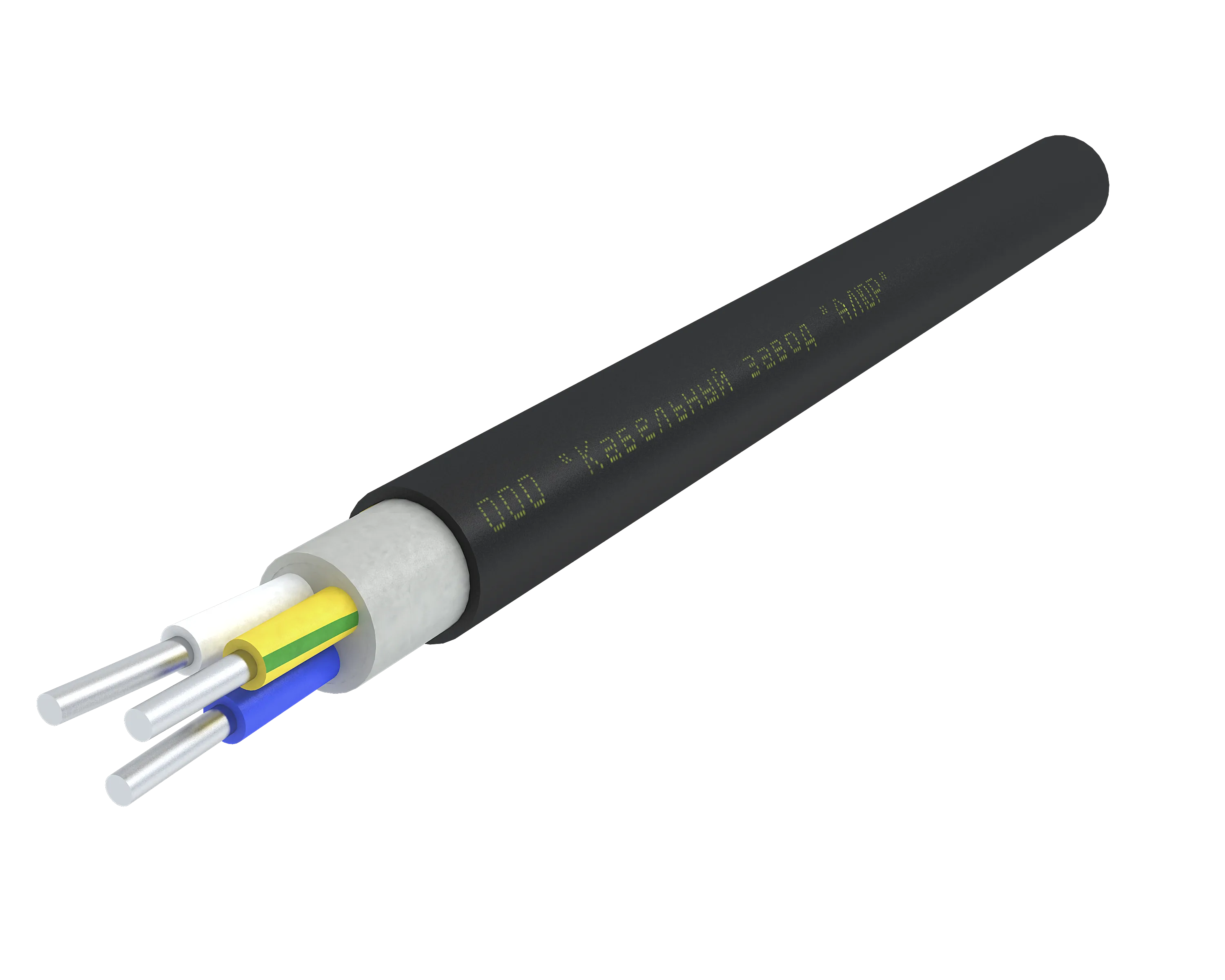 Кабель силовой ЭЛЕКОНД(R)-АсВВГнг(А)-LS 3х4.0 ок(N.PE)-0.66 Ч. бух