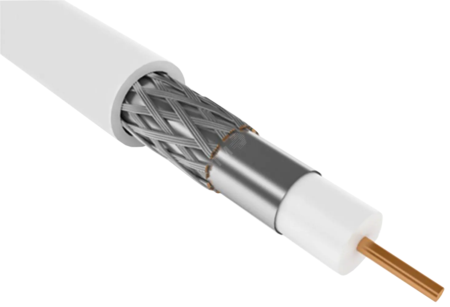 Кабель коаксиальный RG6 CCS 75Ом FPE PVC бел (300 m) GENERICA Iek cc1-r6f1-111-300-g