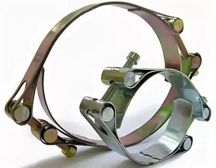 Хомут ленточный двухболтовый 60-70 W1 оцинкованная сталь 2.2 60-70/20 ГОСТ 28191-89