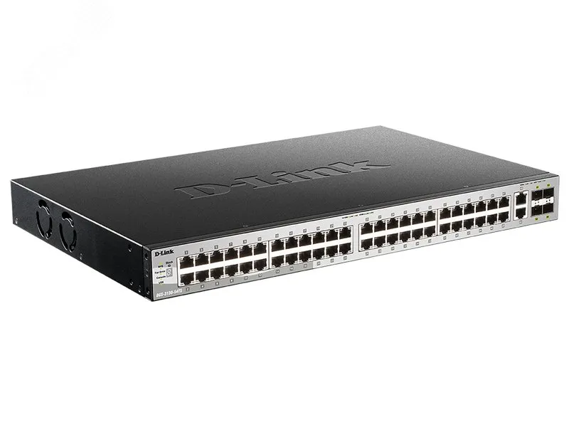Коммутатор управляемый L3 48 портов 10/100/1000 Мб/с, 4хSFP+ d-link dgs-3130-54ts/b1a
