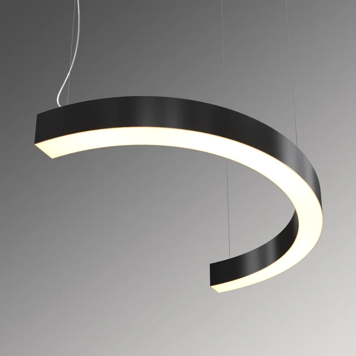 Светильник светодиодный RVE-LBX-ARCO-400-P (Полукольцо 400х200х100мм S80мм 12Вт Подвесной 4000К Белый) RVElektro RVE00000291