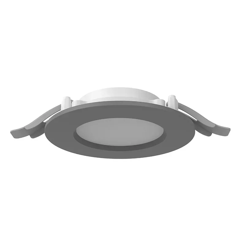 Светильник светодиодный DL-01 Slim 100 мм 8 Вт 3000 К CRI90 120x37 мм IP65/40 RAL7045 серый муар с рассеивателем опал аварийный автономный постоянного действия Вартон V1-RF-7R011-10A00-6500830