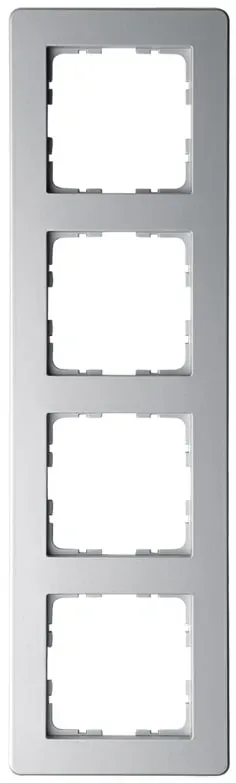 Рамка G-Flex 4-постовая, цвет Алюминий Jasmart G1104S