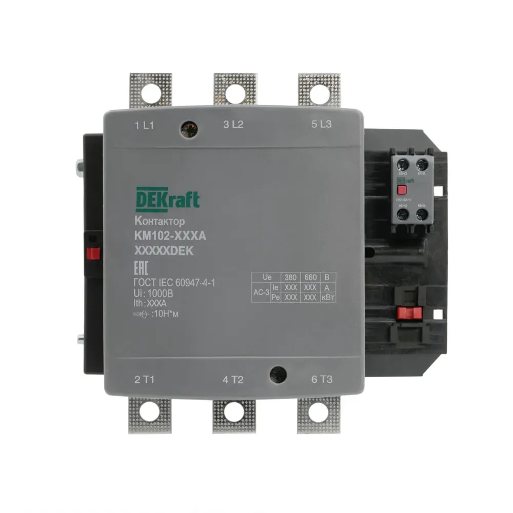 Контактор 330А 110В АС АС3  АС4 1НО+1НЗ КМ-102 SE (Dekraft) 21963DEK