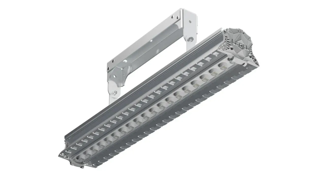 L-industry Turbine HB1 60Вт 8400Лм диаграмма Г30 4000K прозрачный рассеиватель металл поворотное крепление для высоких пролетов 220AC IP66 LEDEL INT60-24-1111-18