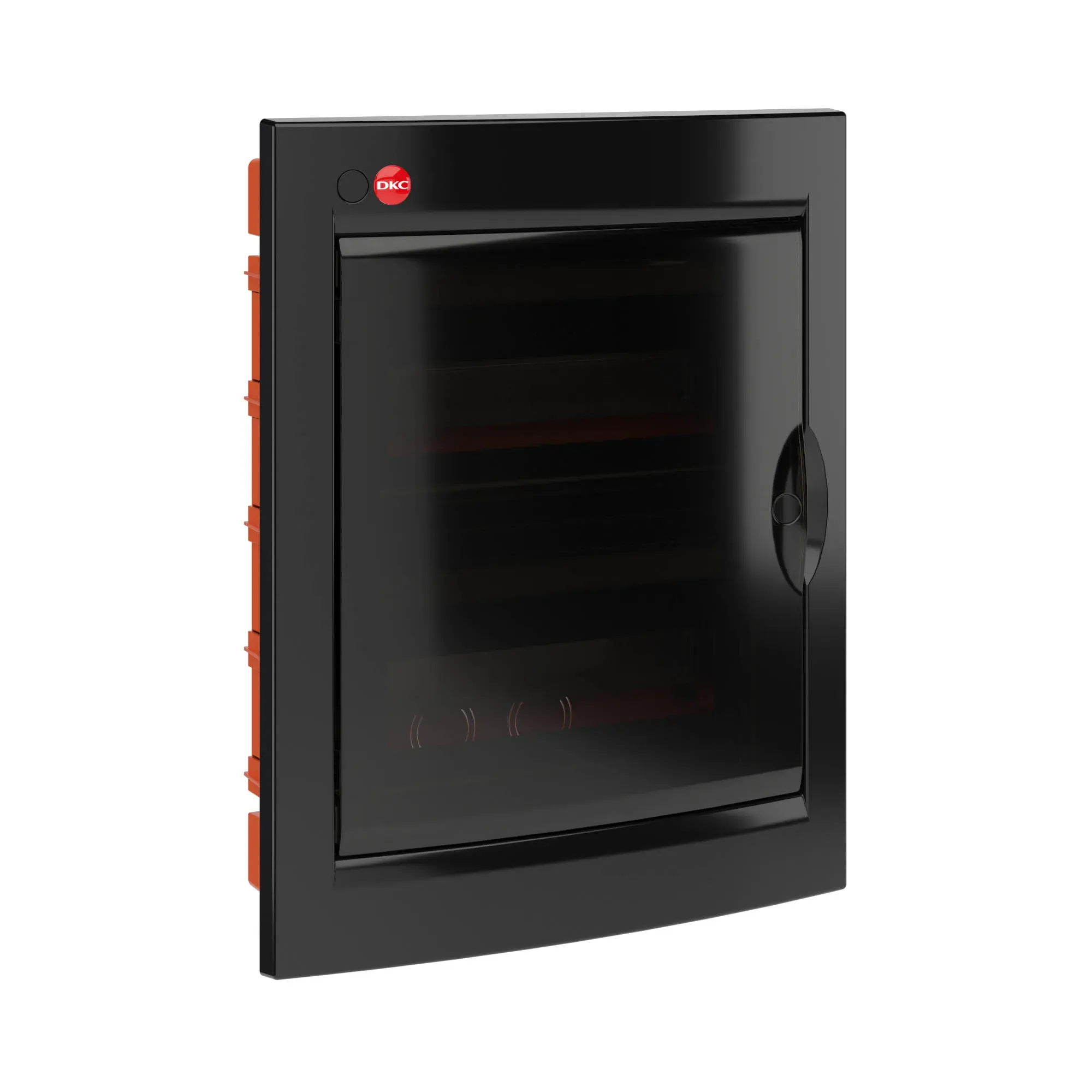 Щиток встраиваемый с дверцей 24 мод.,ip41, черный, с клеммным блоком 63а ДКС RB24B4TBD